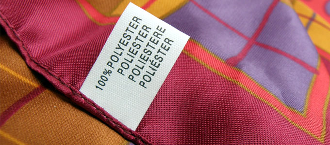 label bahan polyester